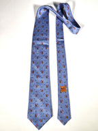 Hermès silk tie blue rabbit and golfball whimsical pattern 7956 EA