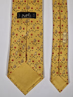 007961 Hermès tie yellow whimsical monkey pattern 7961 EA