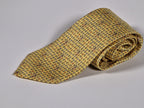 Hermès silk tie yellow tulips and windmills 7970 EA