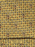 Hermès silk tie yellow tulips and windmills 7970 EA