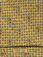 Hermès silk tie yellow tulips and windmills 7970 EA