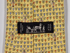 Hermès silk tie yellow tulips and windmills 7970 EA