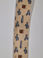 Hermès silk tie beige Hedgehog ad catus whimsical pattern 7988 EA