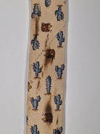 Hermès silk tie beige Hedgehog ad catus whimsical pattern 7988 EA
