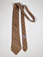007994 Hermès tie brown whimsical kangaroo and boomerang pattern 7994 EA