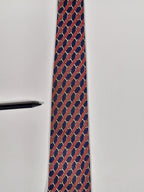 000803 Hermès tie blue equestrian pattern 803 MA