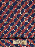 000803 Hermès tie blue equestrian pattern 803 MA