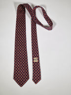 000803 Hermès tie blue equestrian pattern 803 MA