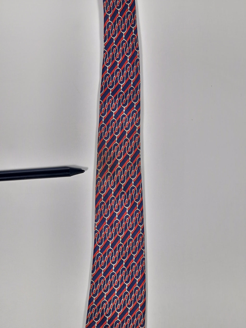 000865 Hermès tie blue equestrian 865 PA