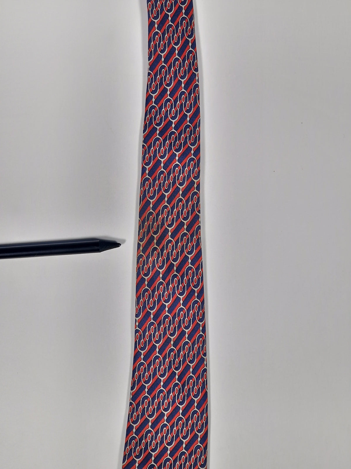 000865 Hermès tie blue equestrian 865 PA
