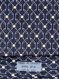 Vintage Hermès silk tie blue equestrian pattern 896 PA