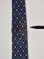 Vintage Hermès silk tie blue equestrian pattern 896 PA