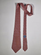 000968 Hermès tie pink rope pattern 968 SA