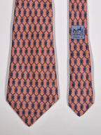 000968 Hermès tie pink rope pattern 968 SA