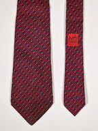 000973 Hermès tie blue equestrian pattern 973 SA