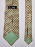 000982 Hermès tie green golf pattern 982 SA