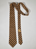 000984 Hermès tie blue equestrian pattern 984 SA