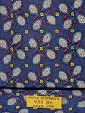 Hermès silk tie blue tennis pattern 985 SA