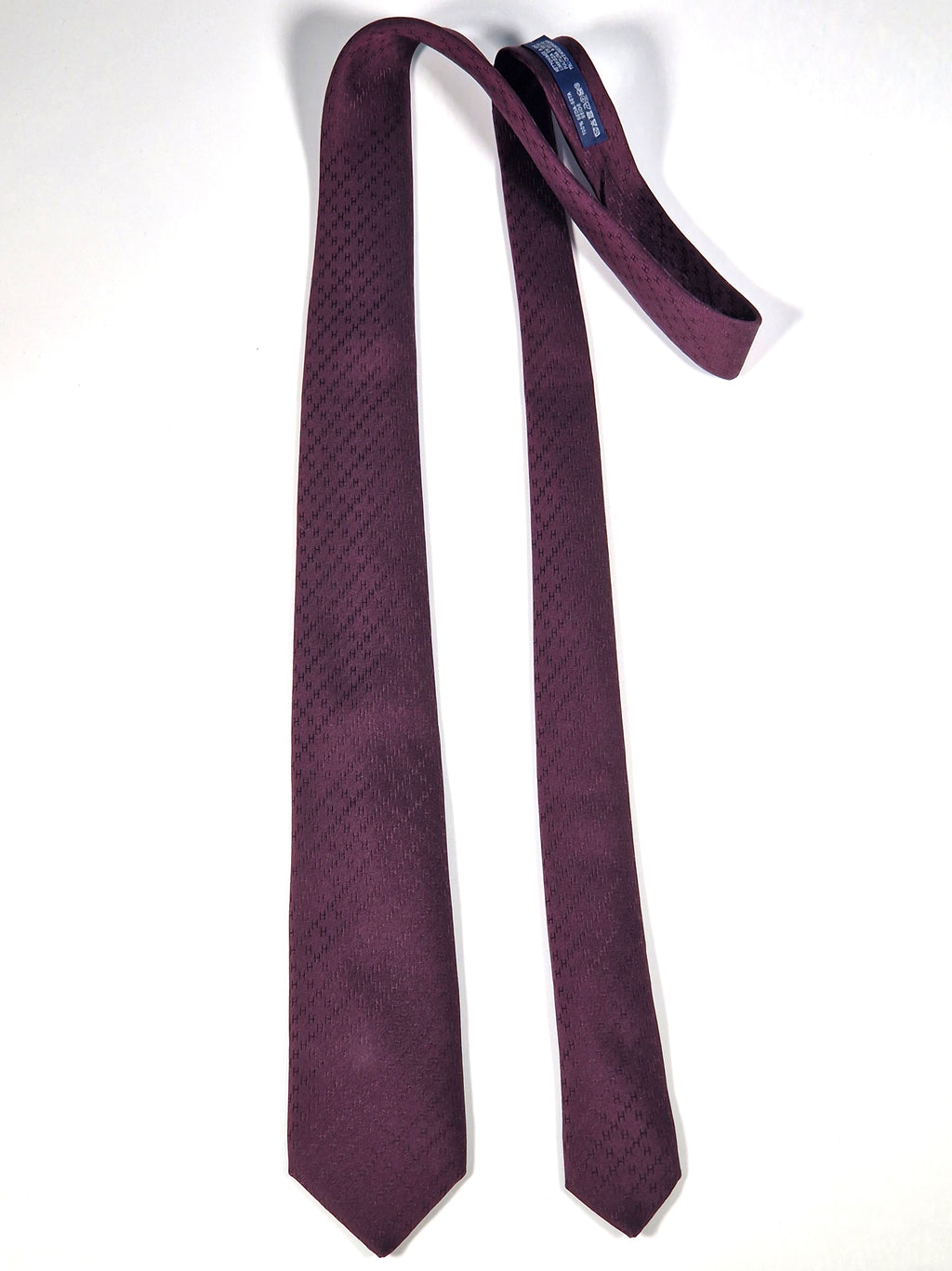 Hermès silk tie burgundy Faconnee New H