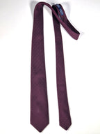 Hermès silk tie burgundy Faconnee New H
