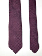 Hermès silk tie burgundy Faconnee New H