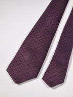 Hermès silk tie burgundy Faconnee New H
