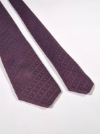Hermès silk tie burgundy Faconnee New H