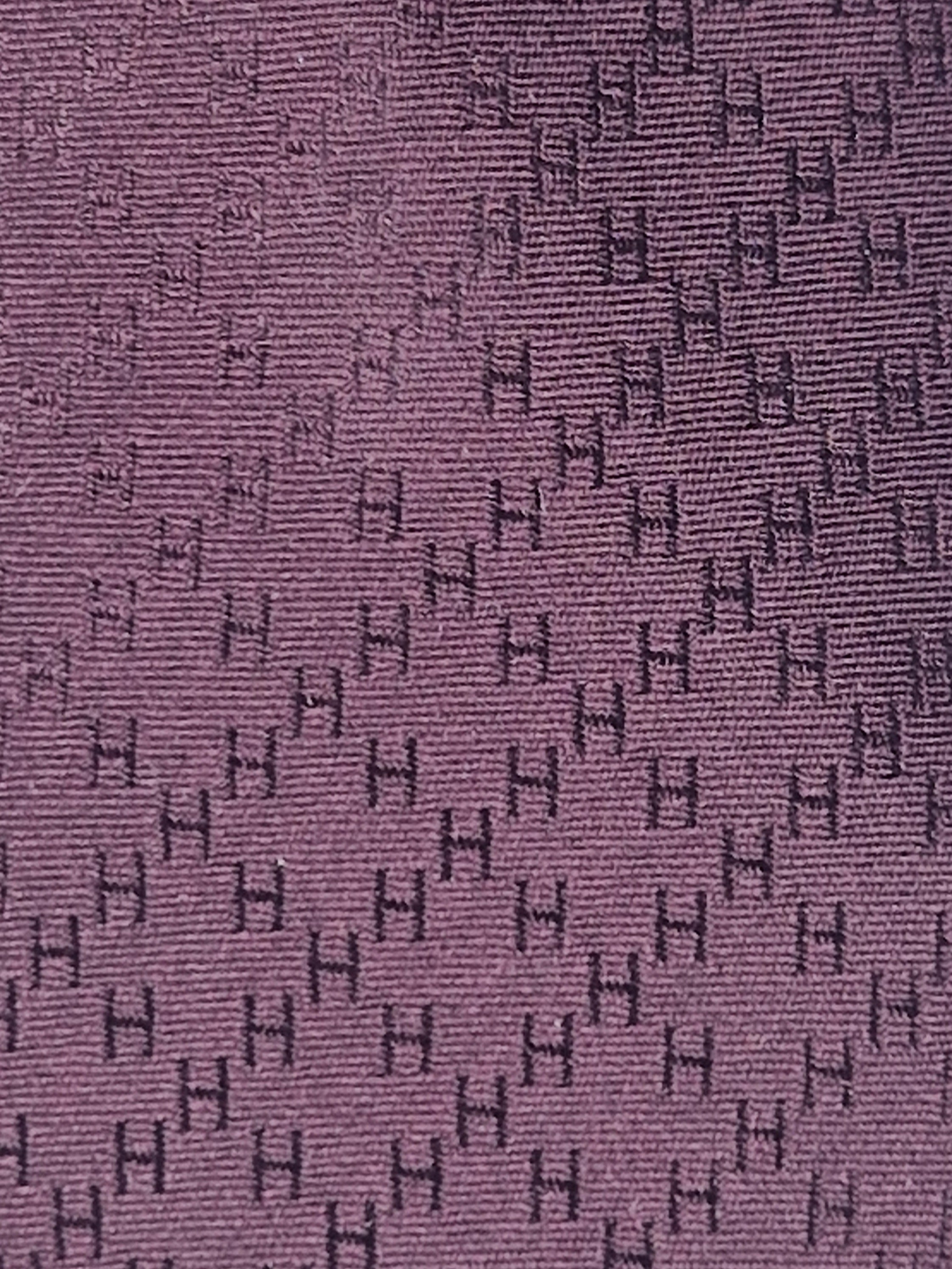 Hermès silk tie burgundy Faconnee New H