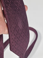Hermès silk tie burgundy Faconnee New H