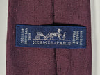 Hermès silk tie burgundy Faconnee New H