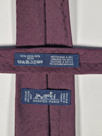 Hermès silk tie burgundy Faconnee New H