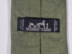 Hermés Green Faconnee H Tie
