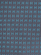 Hermés Blue metallic Faconnee H Tie
