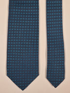 Hermés Blue metallic Faconnee H Tie