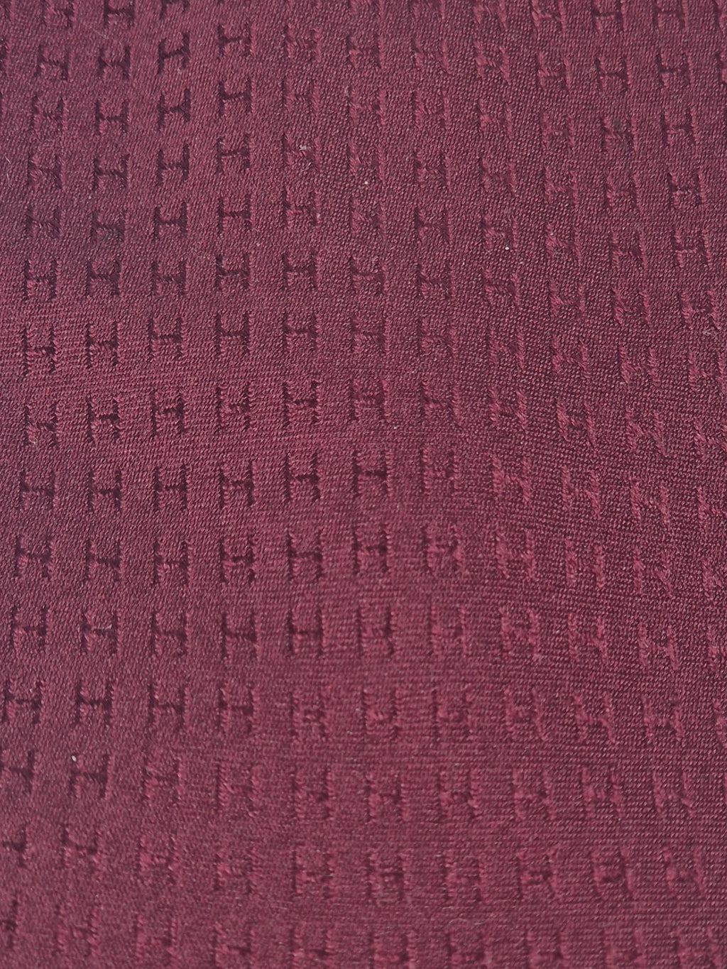 Hermés Burgundy Faconnee H Tie