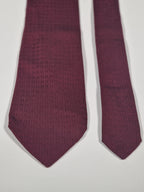 Hermés Burgundy Faconnee H Tie