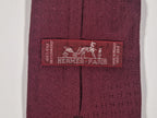 Hermés Burgundy Faconnee H Tie