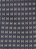 Hermés Grey metallic Faconnee H Tie
