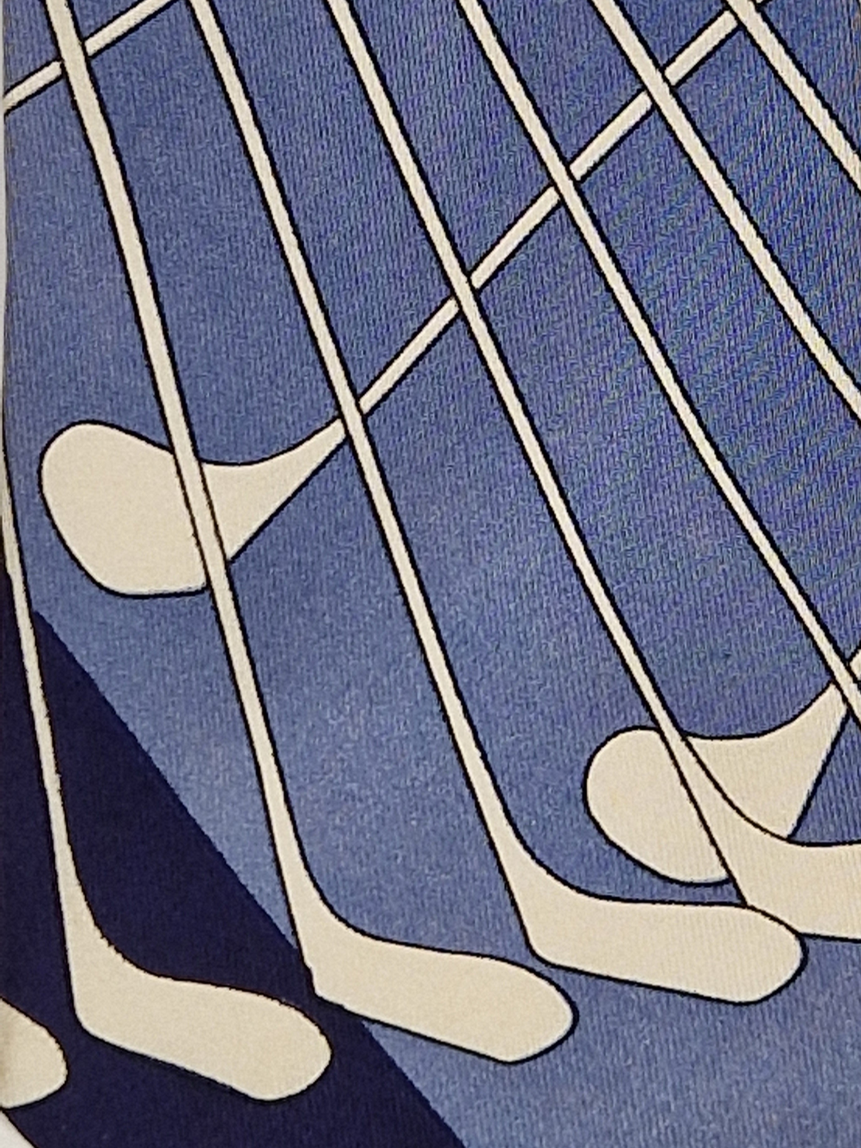 Vintage Hermès silk tie Golf pattern No Code
