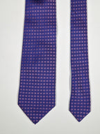 Hermès silk tie purple and pink jaquard Facconee No Code