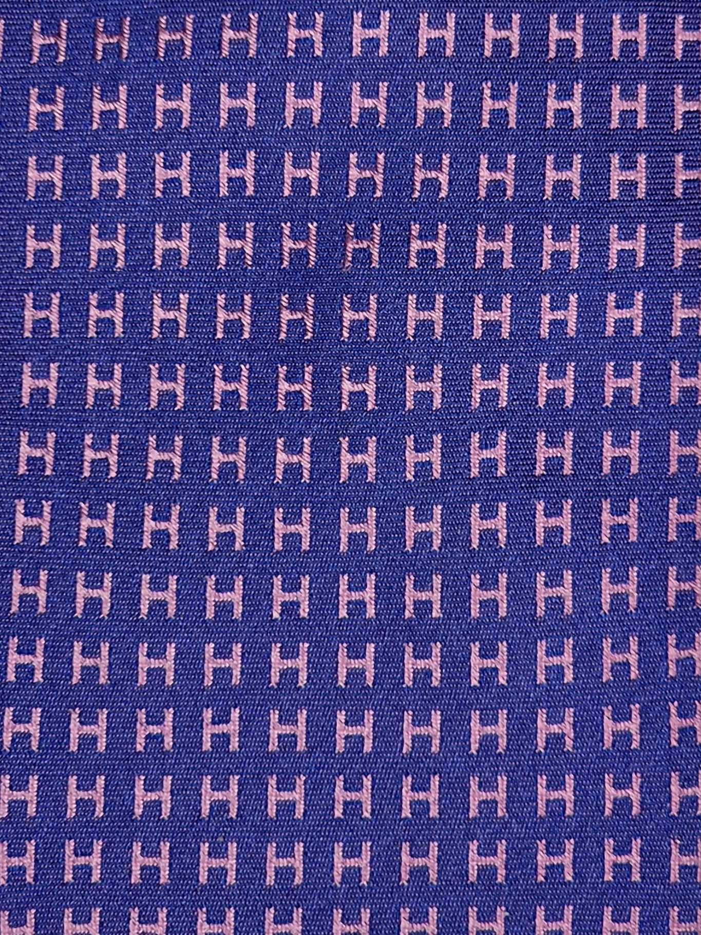 Hermès silk tie purple and pink jaquard Facconee No Code