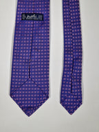 Hermès silk tie purple and pink jaquard Facconee No Code
