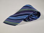 Hermès silk tie blue multicolor striped Hermès No Code tie blue