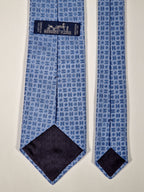 Hermès jaquard silk tie blue H pattern No Code