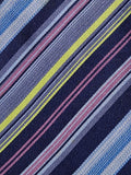 Hermès silk tie blue multicolor striped Hermès No Code tie blue