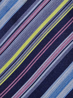 Hermès silk tie blue multicolor striped Hermès No Code tie blue