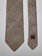 Hermès jaquard silk tie multicolor checker pattern No Code