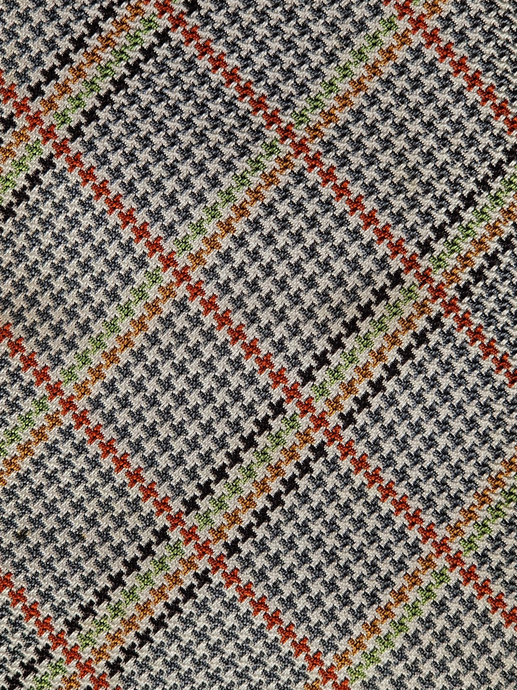 Hermès jaquard silk tie multicolor checker pattern No Code