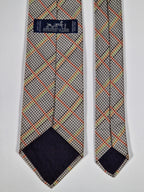 Hermès jaquard silk tie multicolor checker pattern No Code
