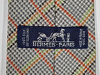 Hermès jaquard silk tie multicolor checker pattern No Code